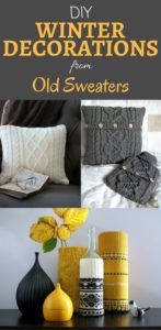 DIY Winter home decorations from old sweaters